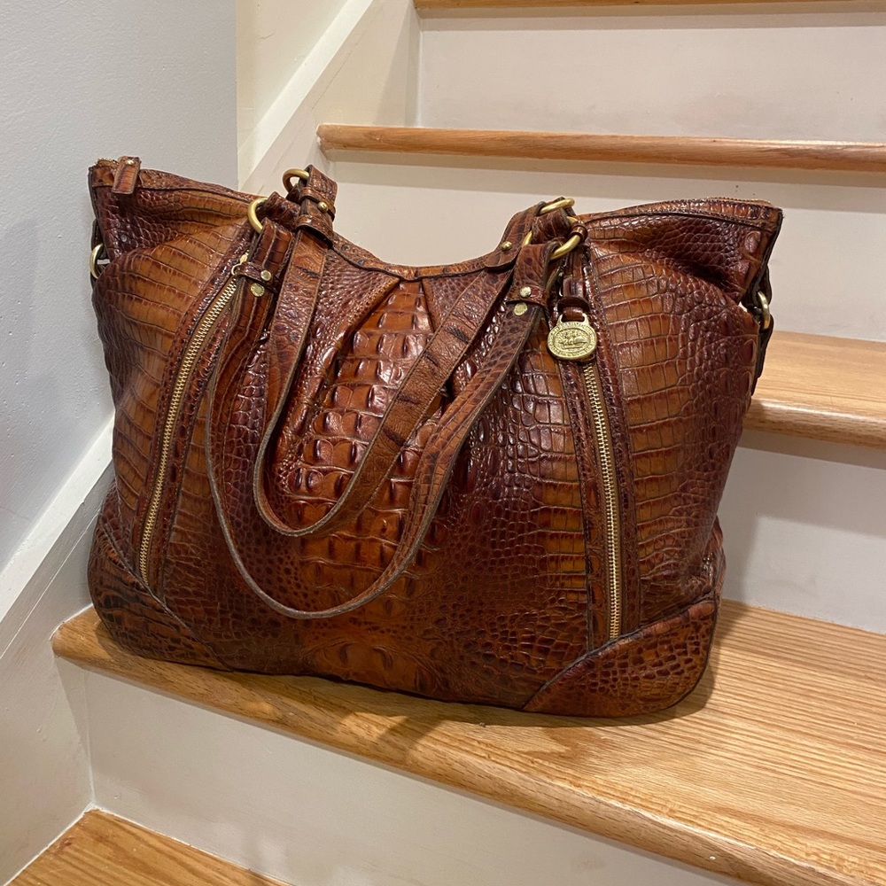 Brahmin XL Shoulder / Weekender Croc Bag